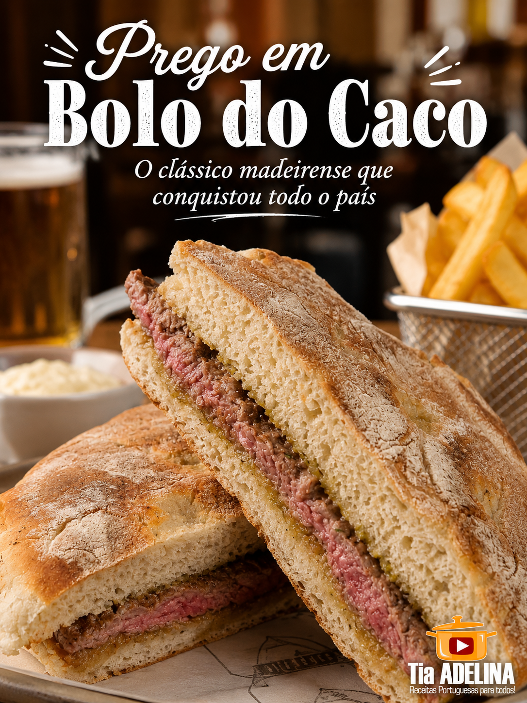 Prego em Bolo do Caco – Receita Tradicional com Carne Tenra e Manteiga de Alho