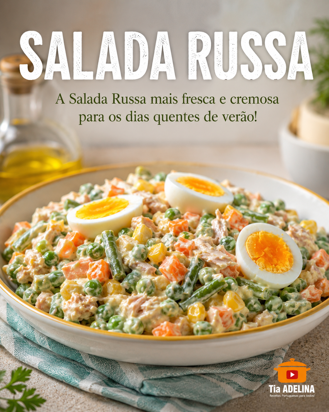 A Salada Russa mais fresca e cremosa para os dias quentes de verão!