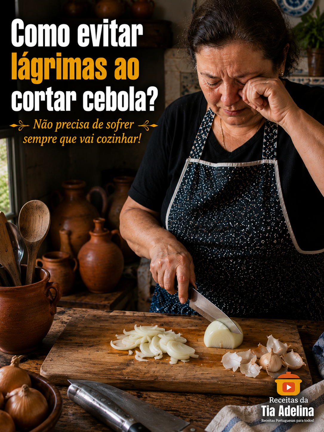 Como evitar lágrimas ao cortar cebola?