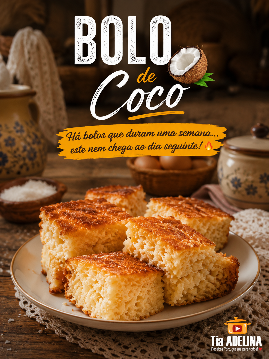 Receita de Bolinho de Coco
