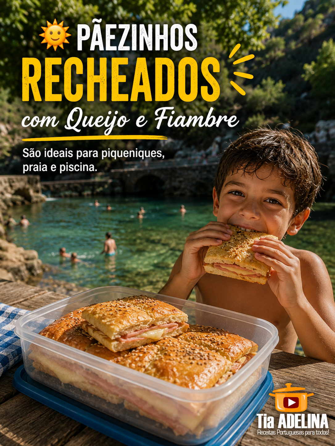 Pãezinhos Recheados com Queijo e Fiambre
