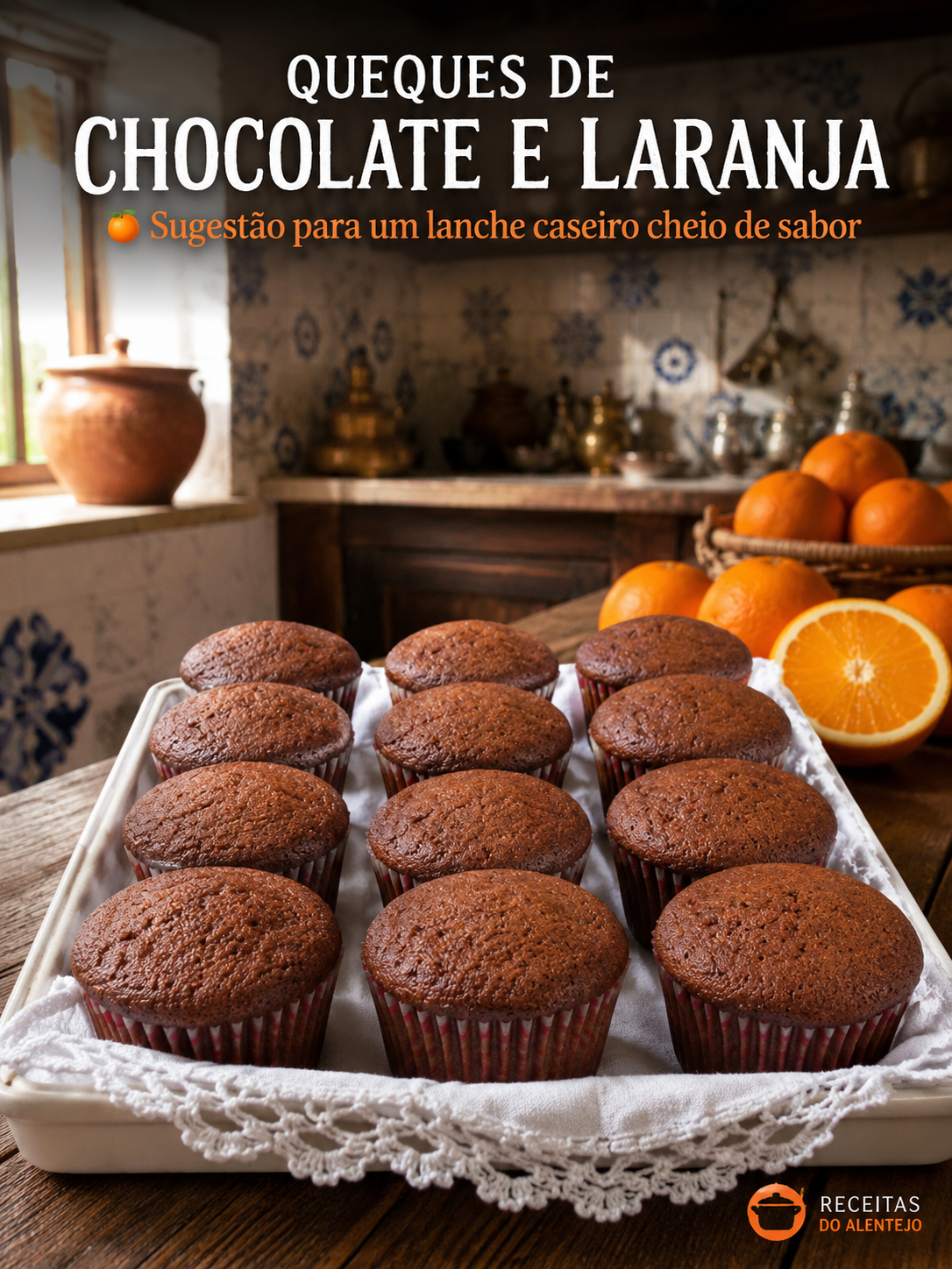 Queques de Chocolate e Laranja
