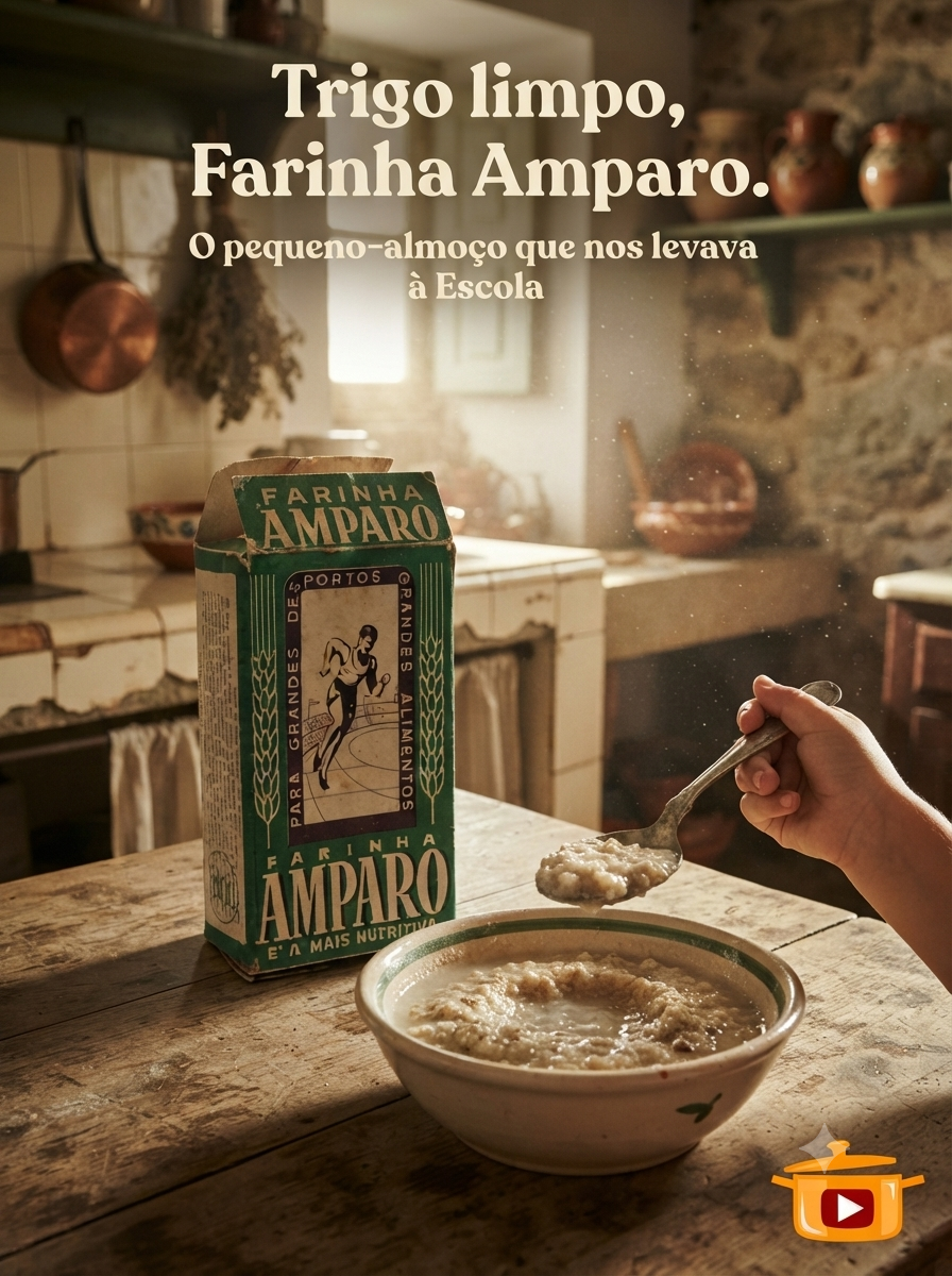 Trigo limpo, Farinha Amparo. O pequeno-almoço que nos levava à Escola