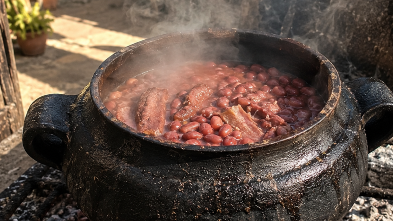 Feijão Guisado com Carne de Porco à Moda Antiga