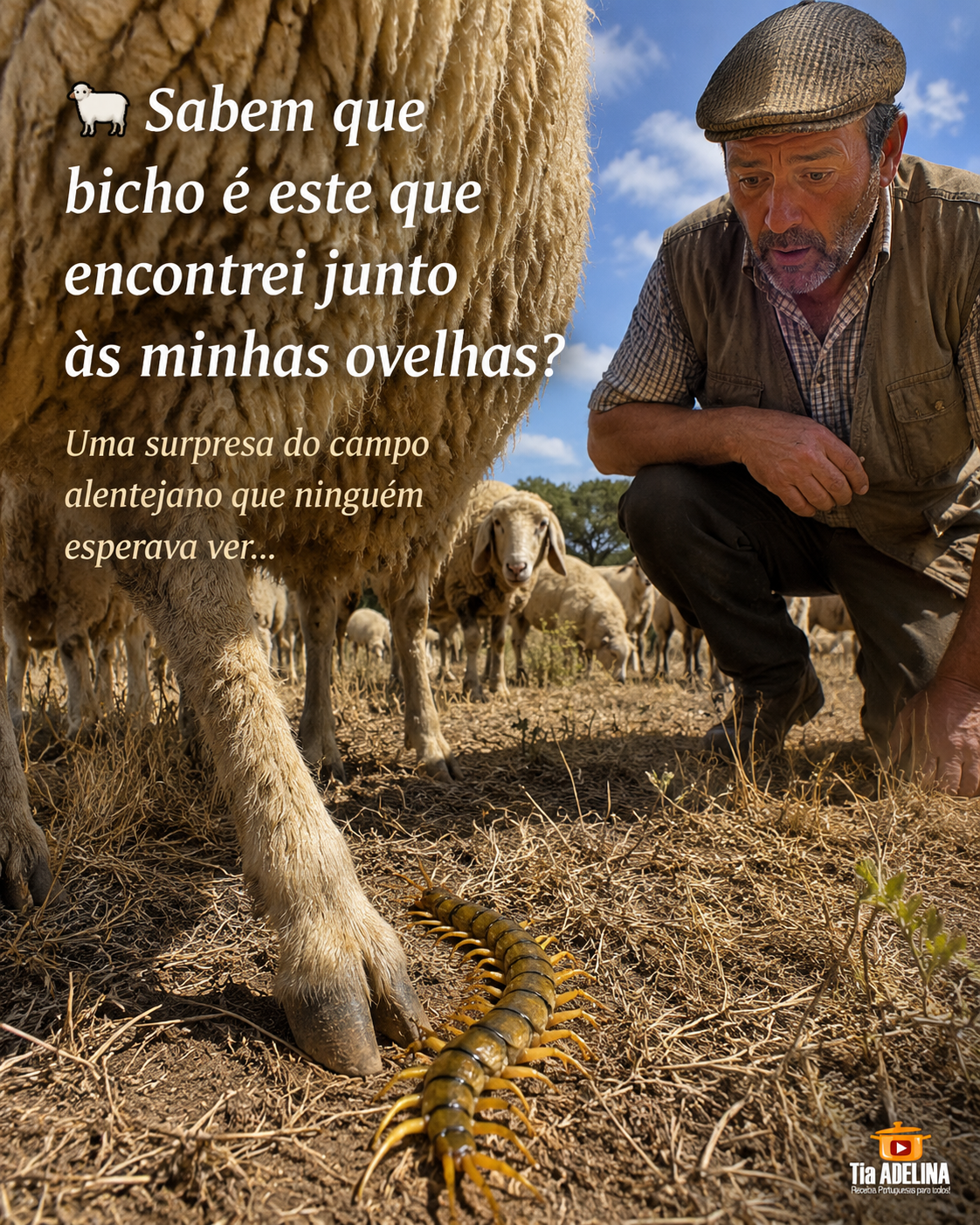 Sabem que bicho é este que encontrei aqui junto às minhas ovelhas?