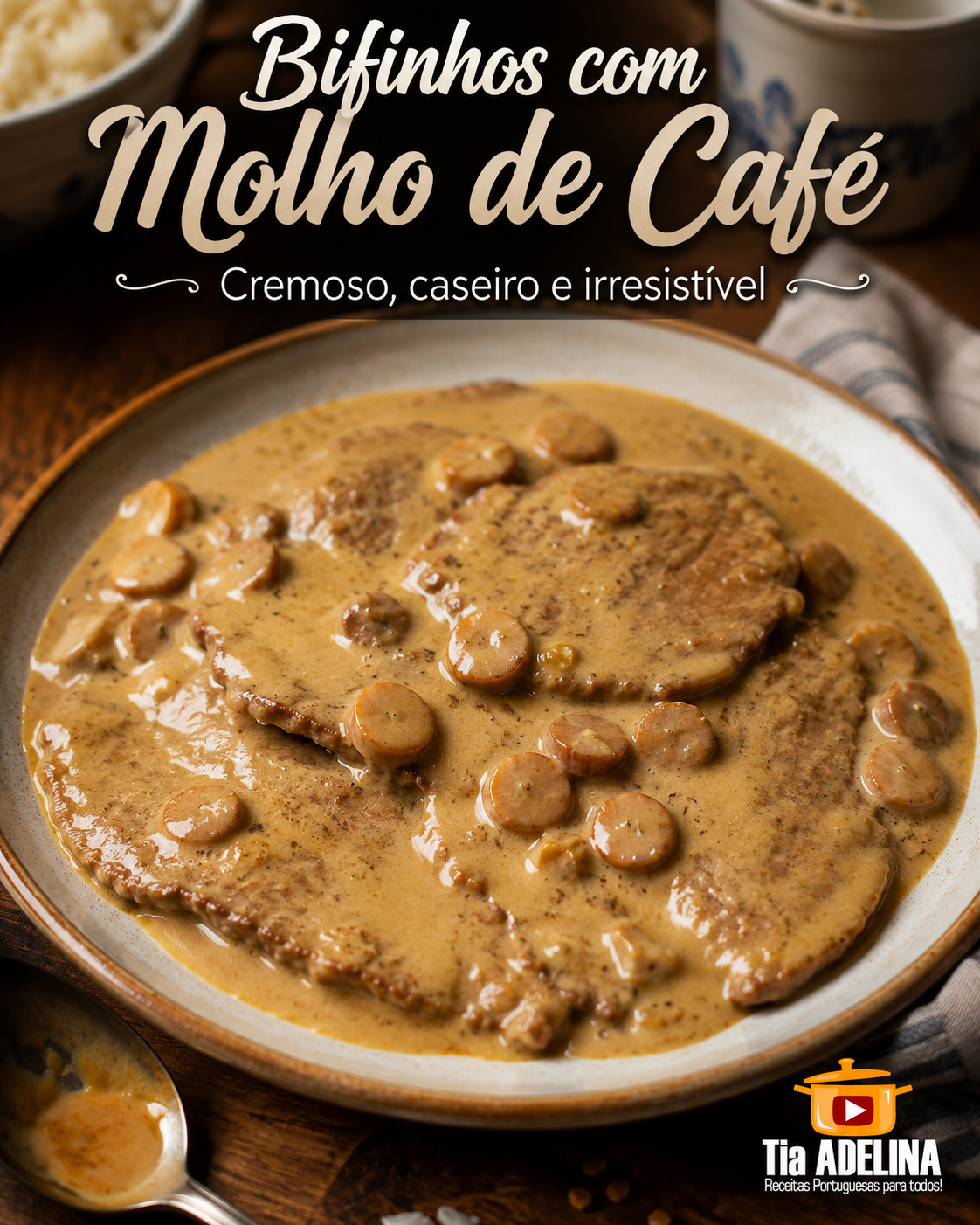 Bifinhos com molho de Café cremoso e irresistível