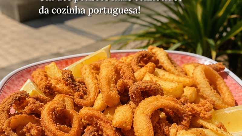 Choco Frito de Setúbal. Um dos petiscos mais conhecidos da cozinha portuguesa.