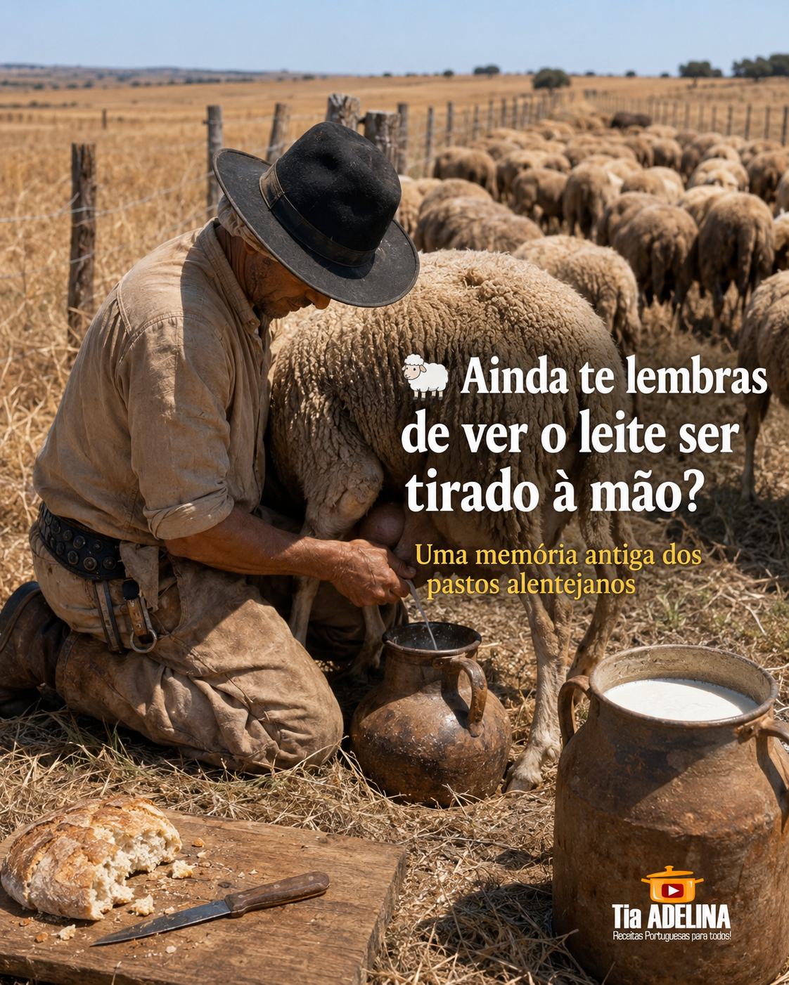 Ainda te lembras de ver o leite ordenhado á mão diretamente para o cântaro?