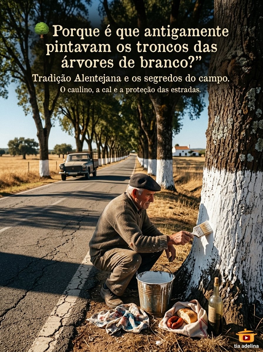 Porque se pintavam de branco os troncos das árvores no Alentejo?