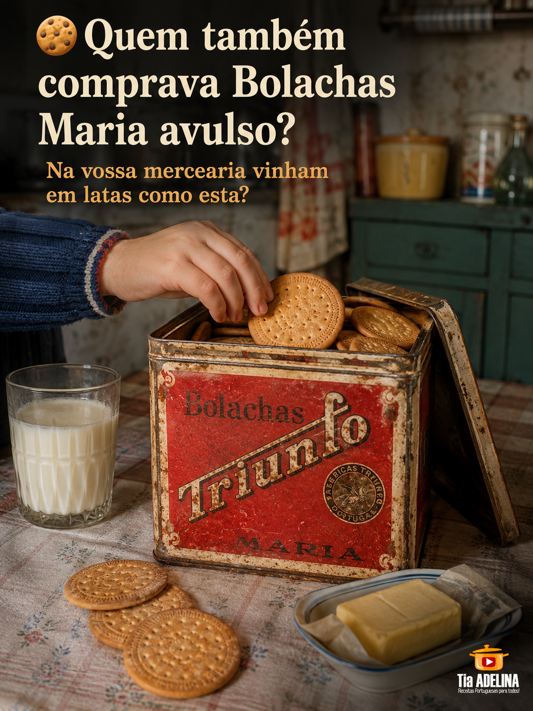 Quem ainda se lembra de comprar Bolachas Maria avulso destas grandes latas?
