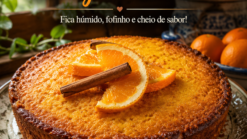 Bolo delícia de Laranja e Canela
