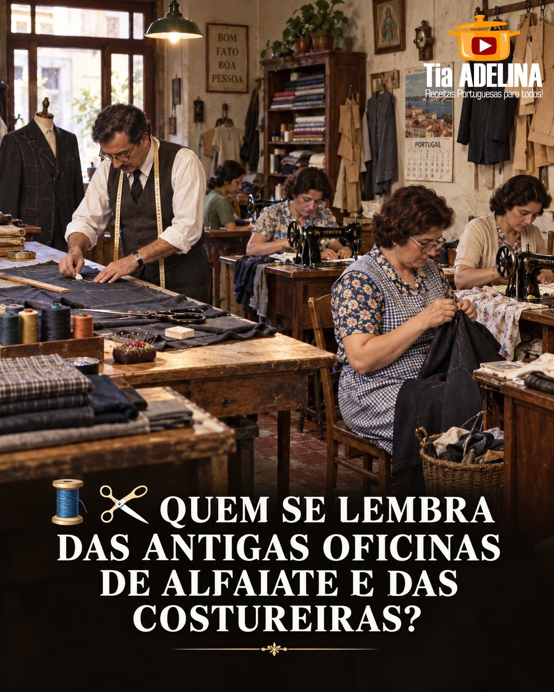 O Alfaiate de Antigamente e as suas Costureiras
