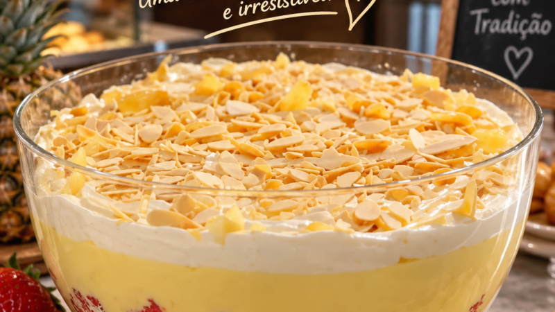 Pudim Boca Doce com Ananás