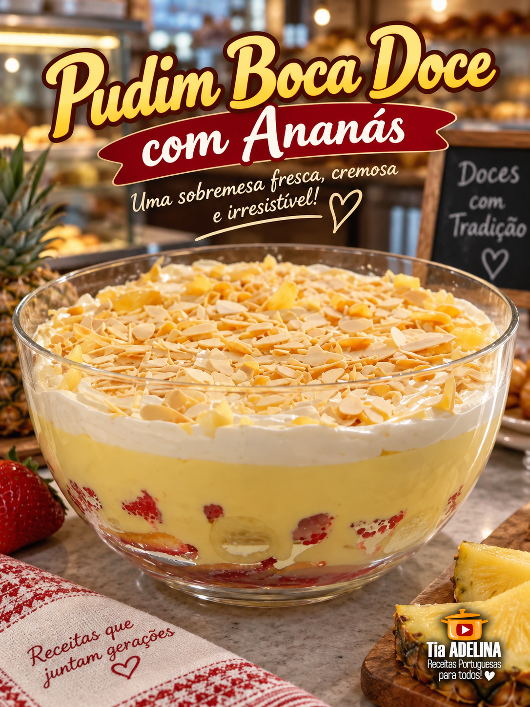 Pudim Boca Doce com Ananás