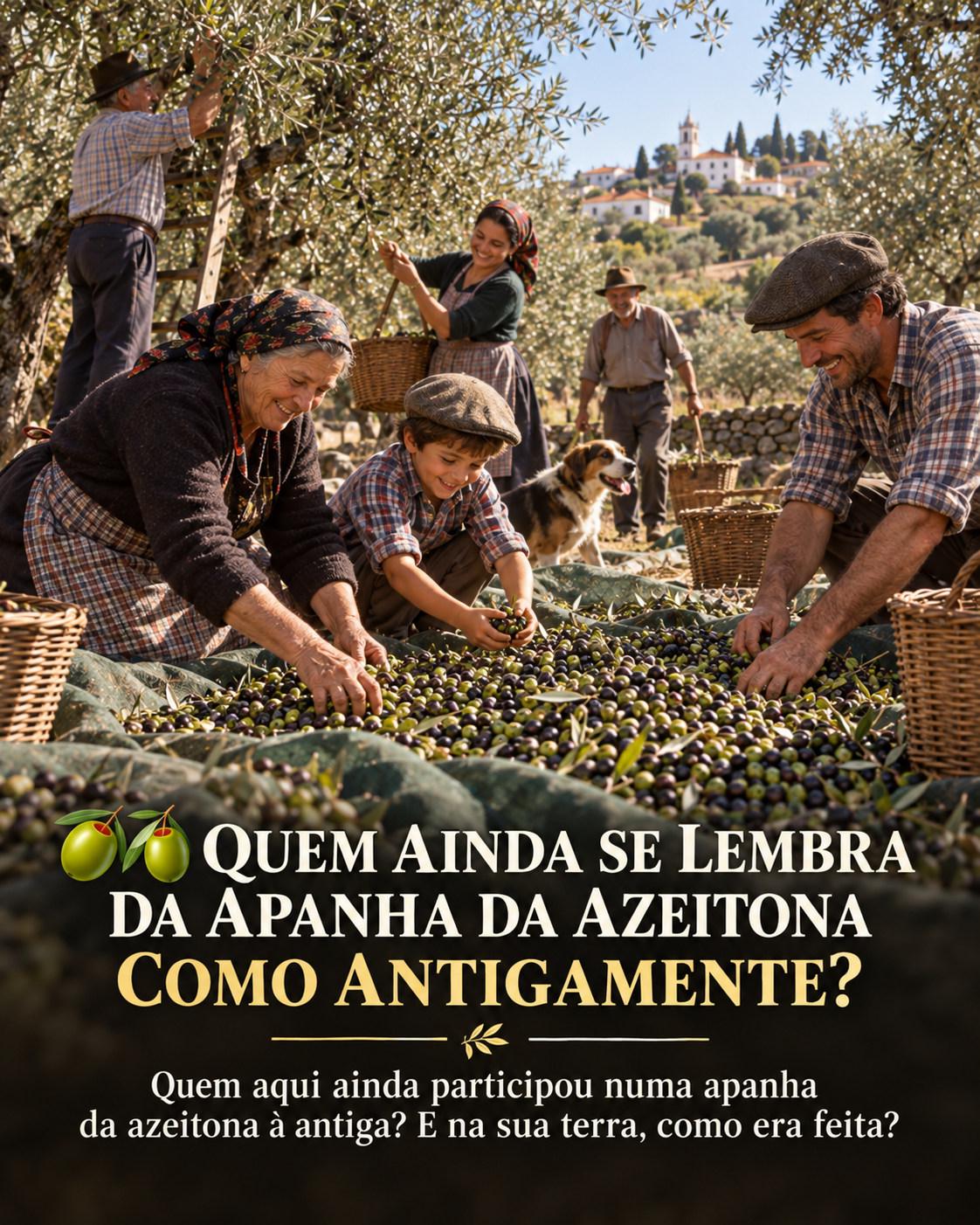 A apanha da Azeitona. Quando o olival juntava uma família inteira
