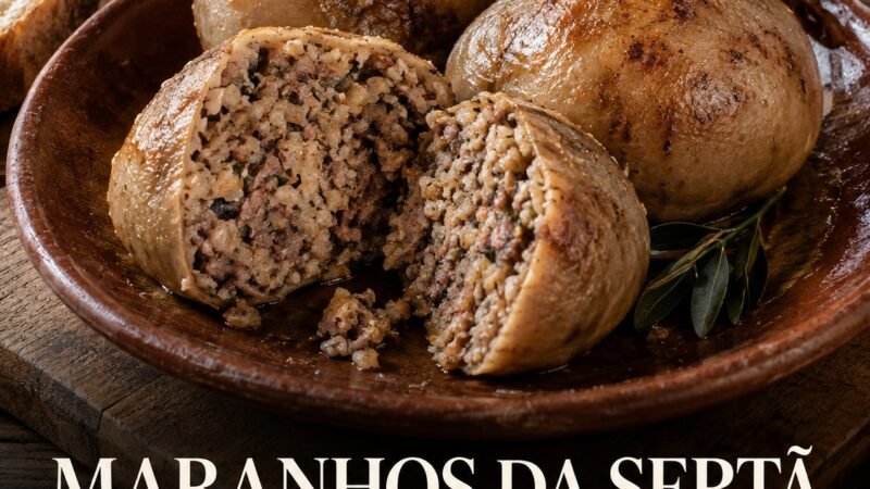 Maranhos. O prato da Beira que é cozinhado dentro do estômago do animal
