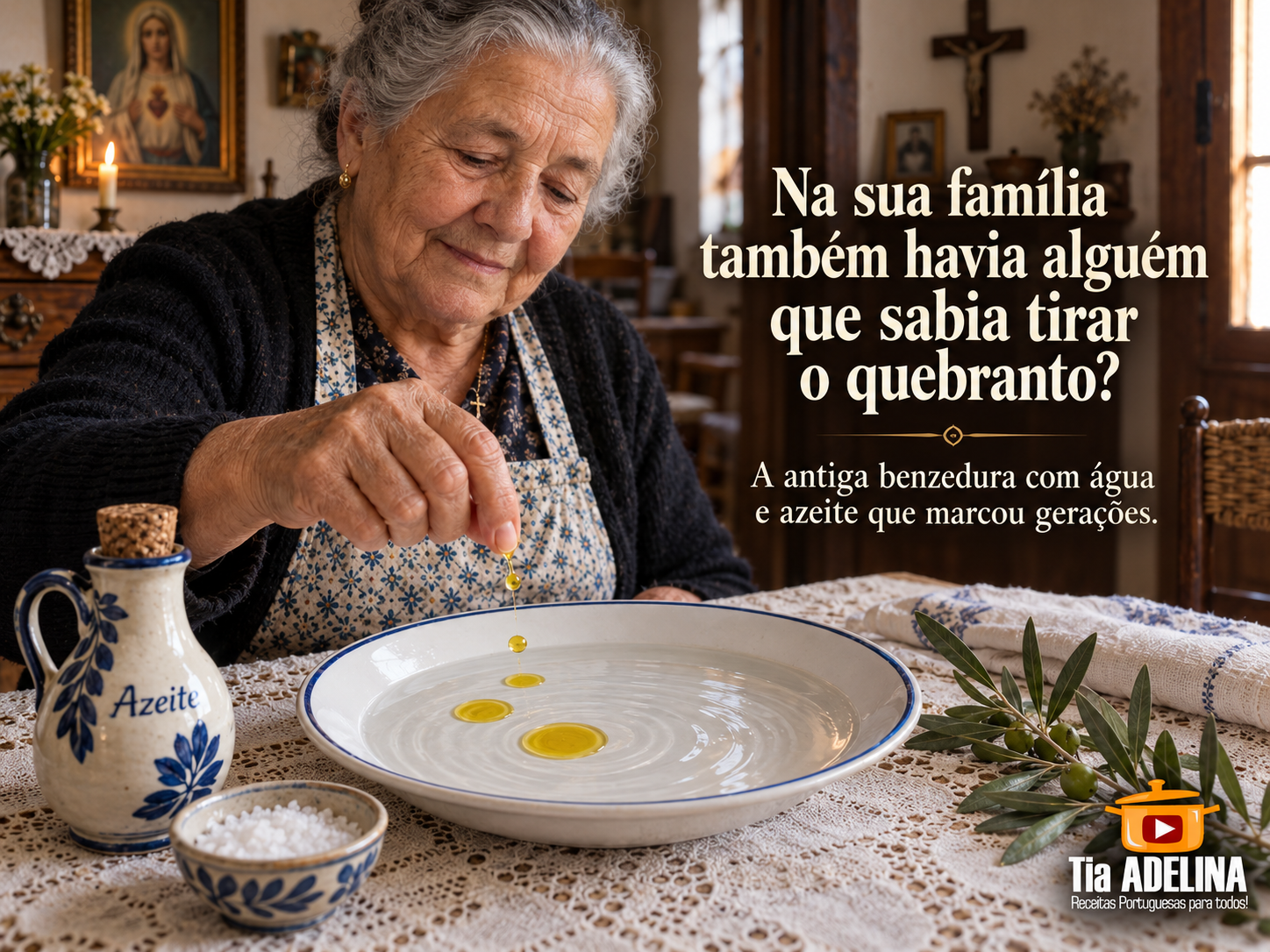 Na sua família também havia alguém que sabia “tirar o quebranto” com água e azeite?