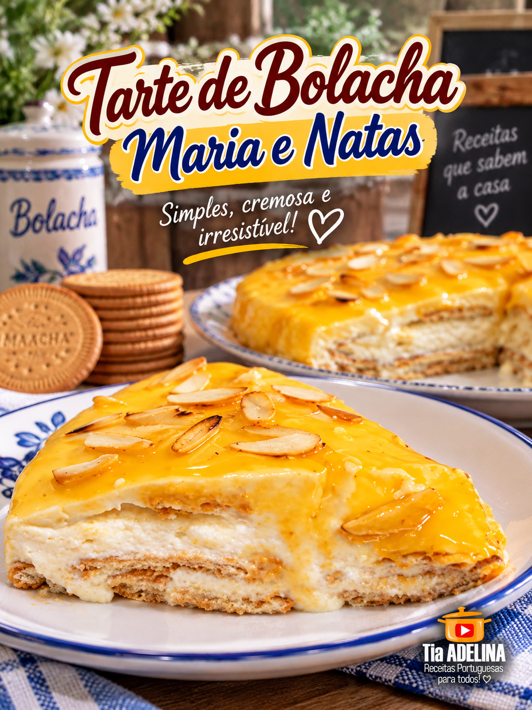 Tarte de Bolacha Maria e Natas
