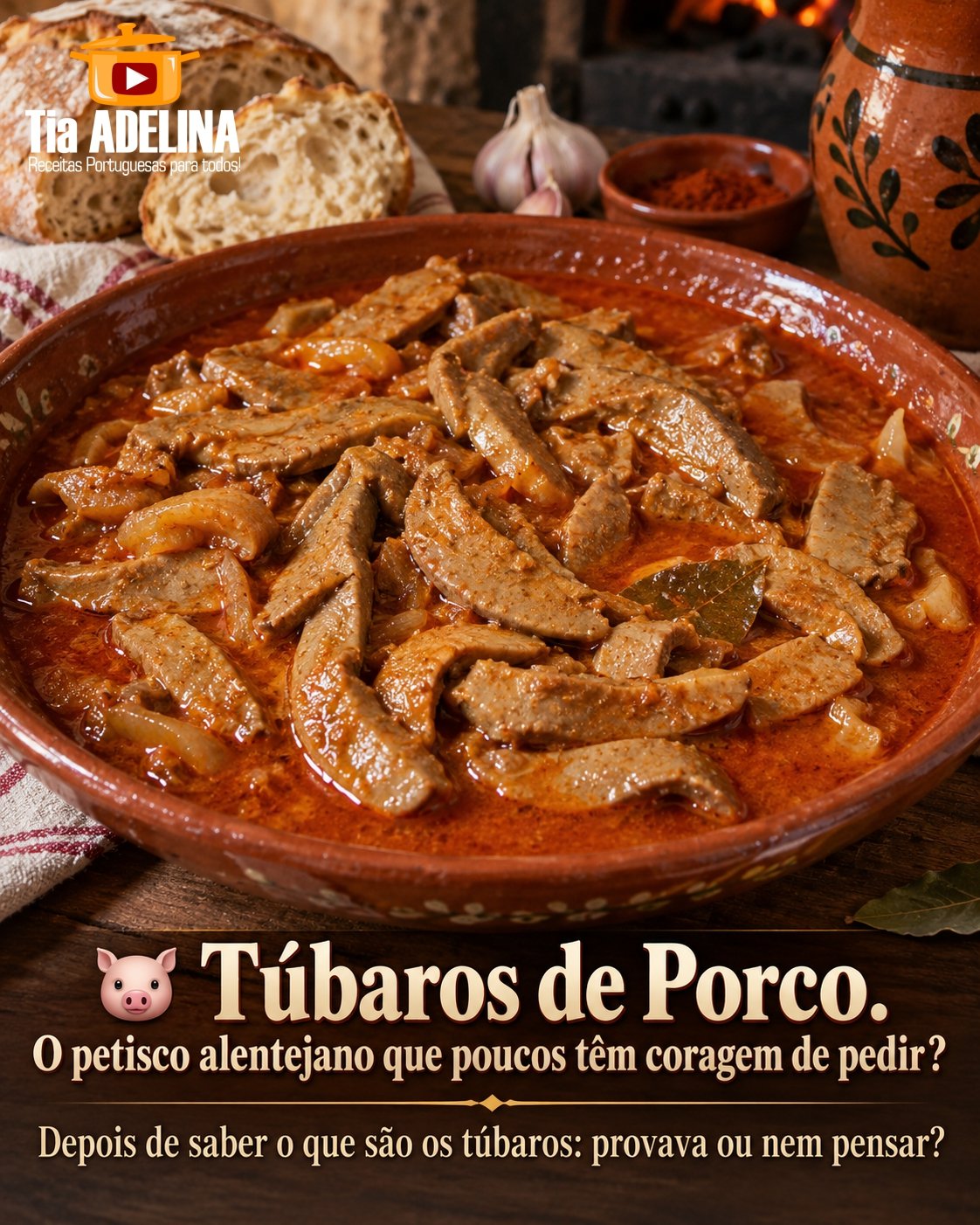 TÚBAROS DE PORCO FRITOS À ALENTEJANA