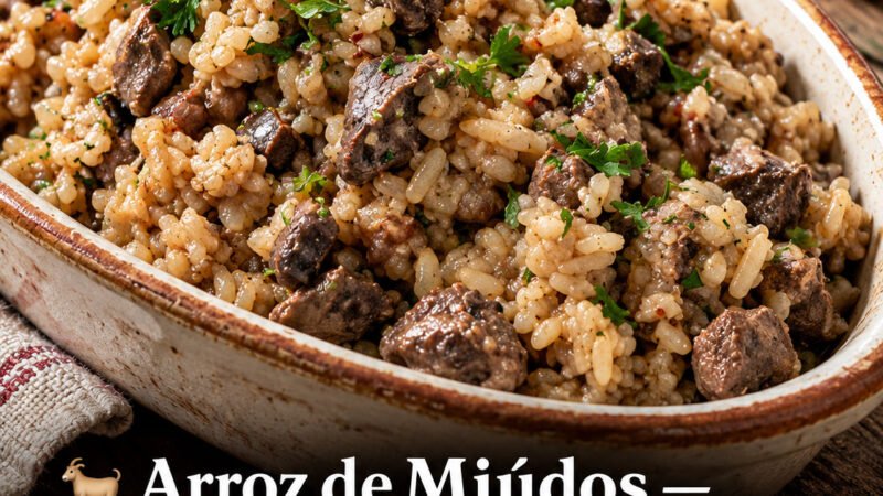 ARROZ DE MIÚDOS. QUANDO NADA DO CABRITO SE DESPERDIÇAVA