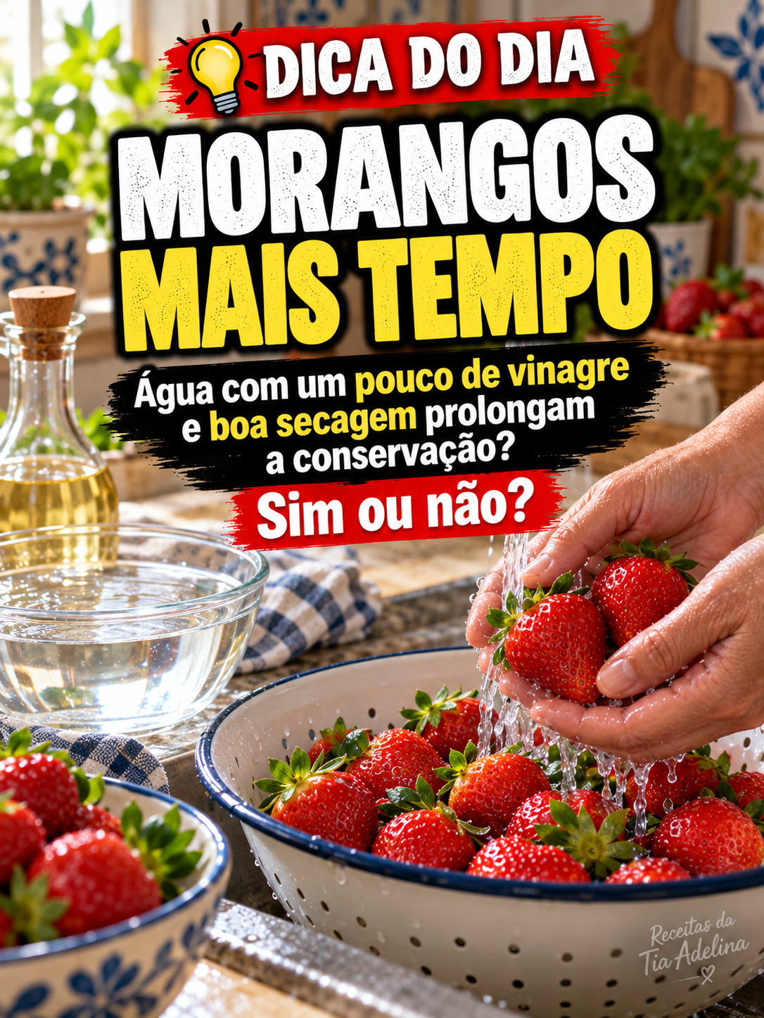 MORANGOS MAIS TEMPO. O segredo do vinagre!