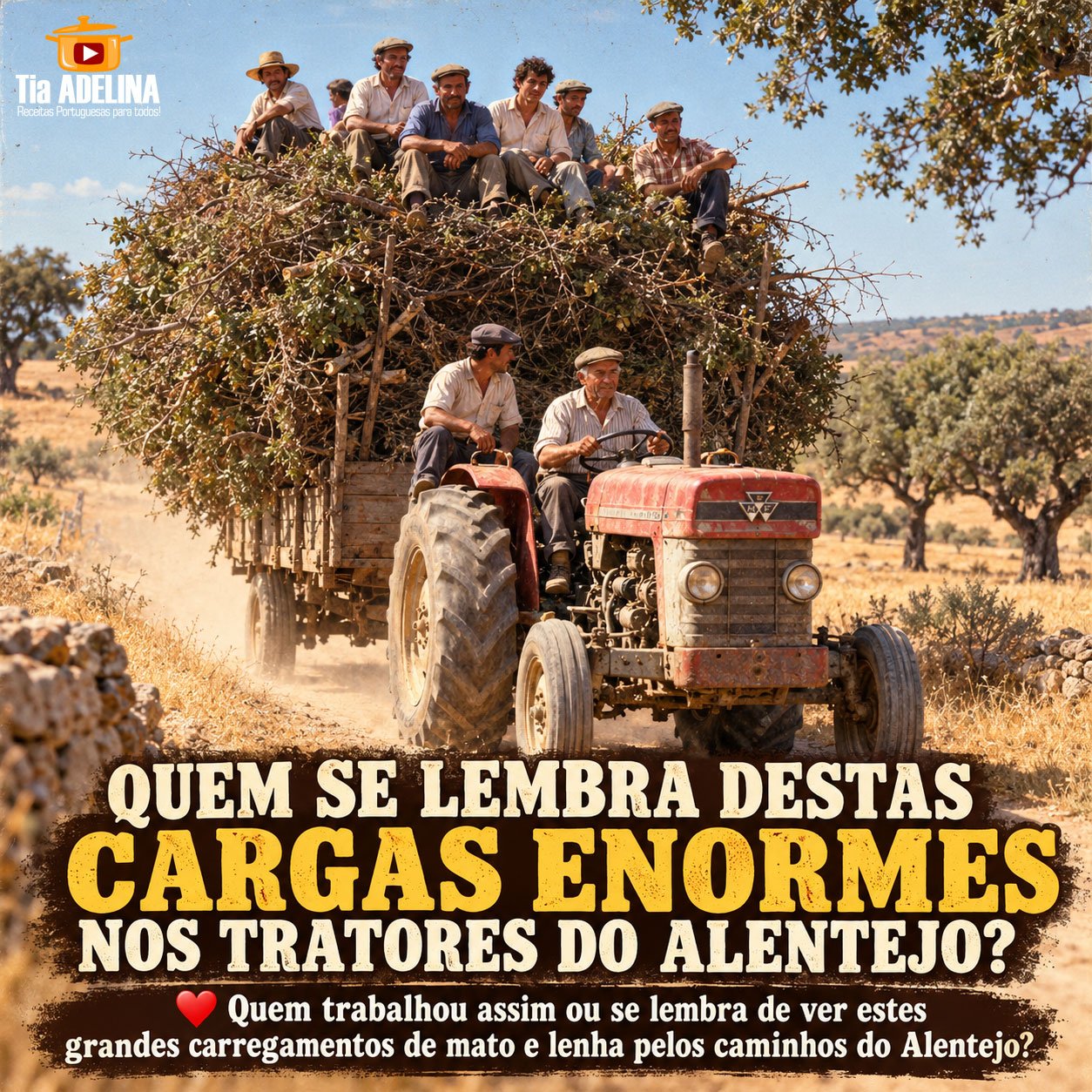 QUEM SE LEMBRA DESTAS CARGAS ENORMES NOS TRATORES DO ALENTEJO?