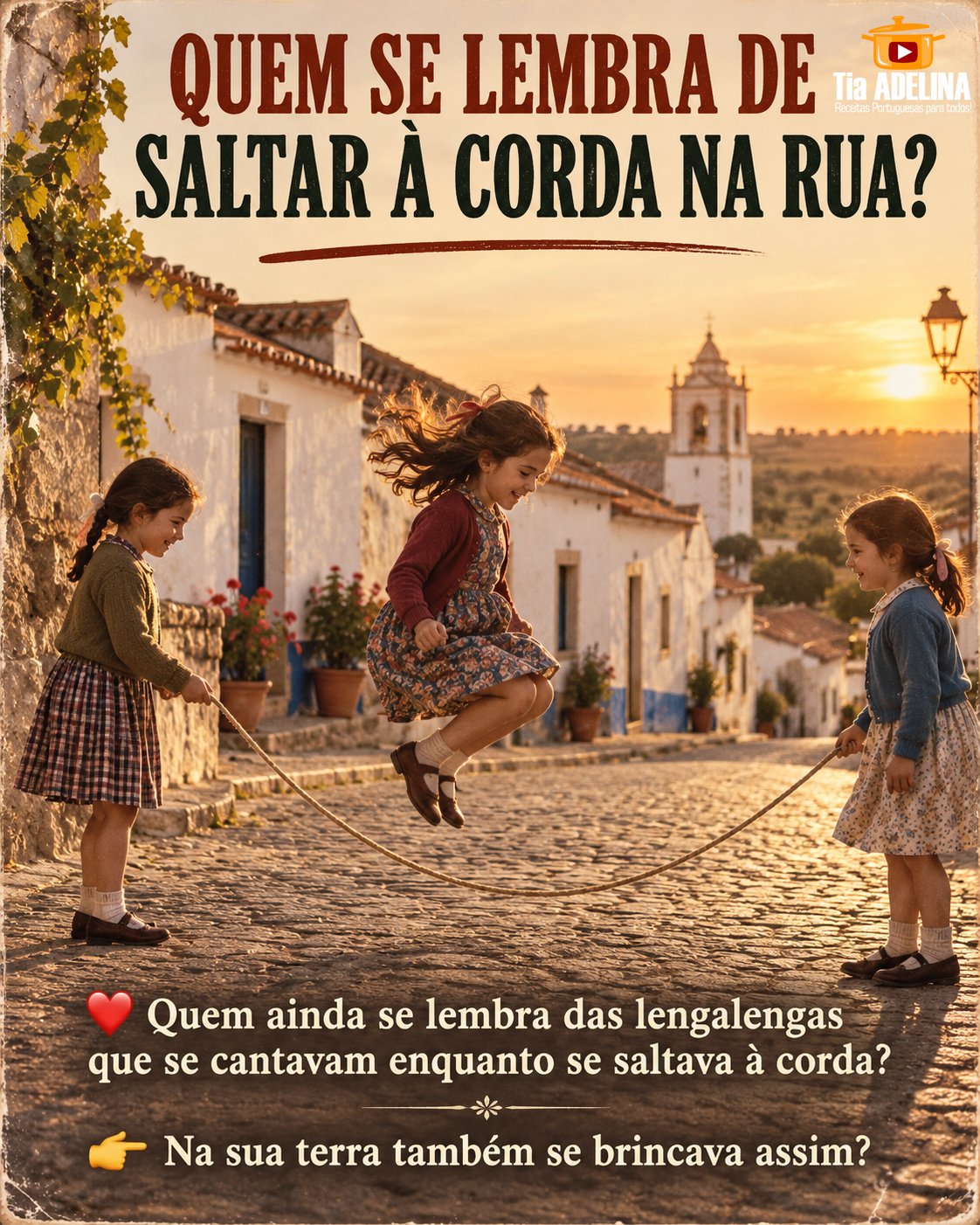 QUEM SE LEMBRA DE SALTAR À CORDA NA RUA?