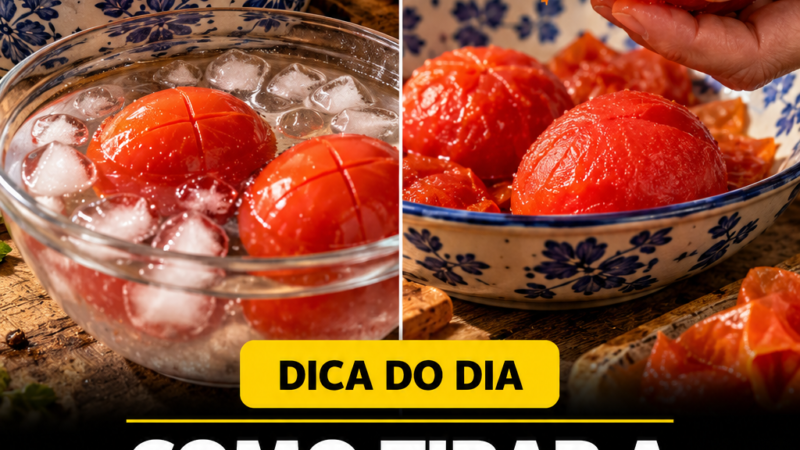 DICA DO DIA — SABE COMO TIRAR A PELE AO TOMATE EM SEGUNDOS?