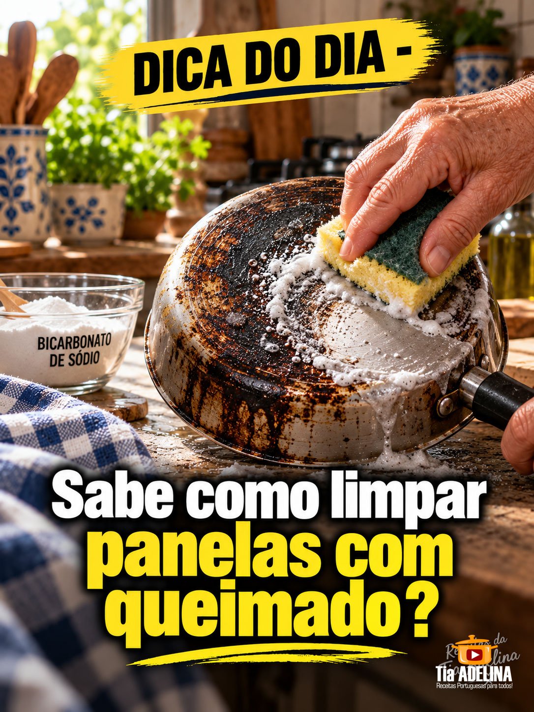 DICA DO DIA. O SEGREDO PARA LIMPAR PANELAS COM COMIDA QUEIMADA!