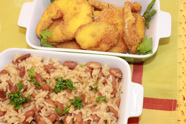 Arroz de Feijão com Pescada frita