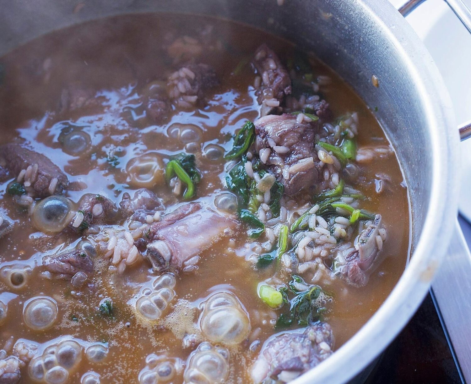 Arroz de Costelinhas de Porco em vinha d’alhos e grelos