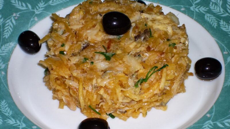 Bacalhau à Brás que o meu filho adora