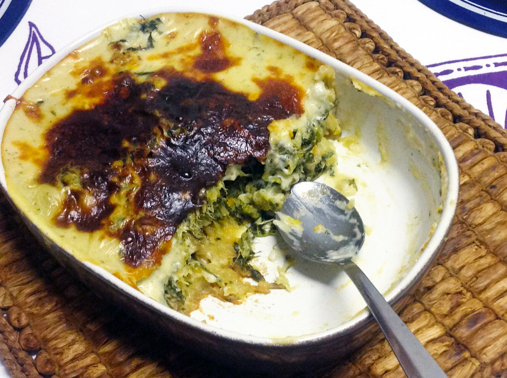 Bacalhau Gratinado com Grelos